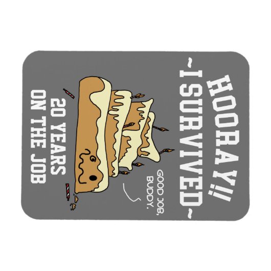 Werknemerswaardering Jubileum kaart Magneet (Horizontaal)