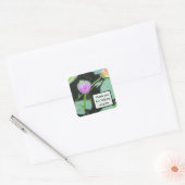 Werknemerswaardering Roze Water Lily Dank u Vierkante Sticker (Envelop)