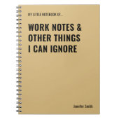 Werknotities & Andere Grappige Quotes Notitieboek (Voorkant)