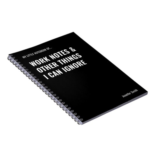 Werknotities en andere dingen Grappige quote Notitieboek (Rechterzijde)