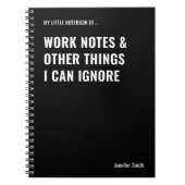 Werknotities en andere dingen Grappige quote Notitieboek (Voorkant)