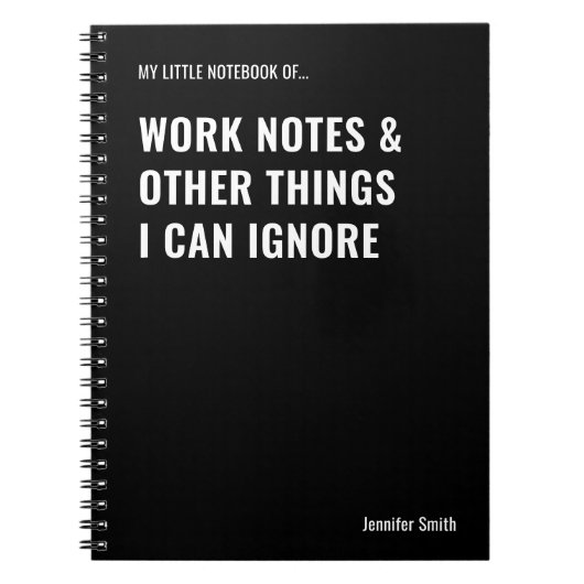 Werknotities en andere dingen Grappige quote Notitieboek (Voorkant)
