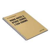 Werknotities en andere dingen Grappige quote Notitieboek (Rechterzijde)