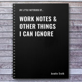 Werknotities en andere dingen Grappige quote Notitieboek