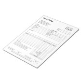 werkorder | Bedrijf Logo scheurt bedrijfsvorm af Notitieblok (Schuin)