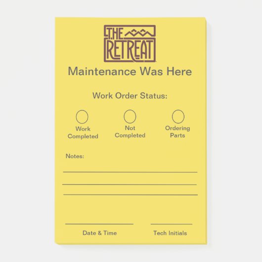 Werkorderdia's Post-it® Notes (Voorkant)