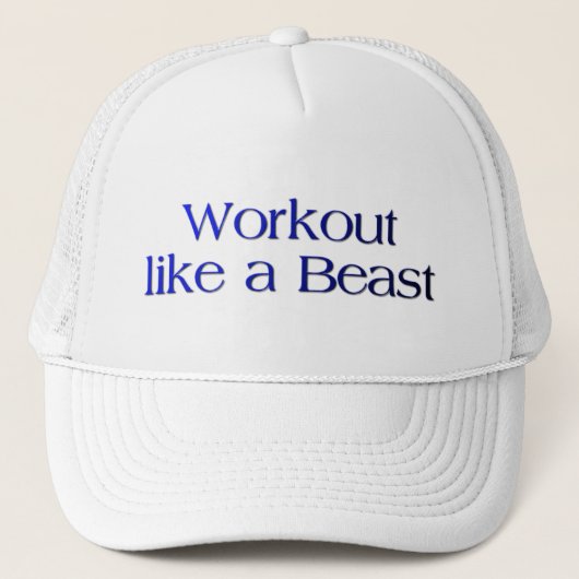 Werkout als een Beast Quote Trucker Pet (Voorkant)