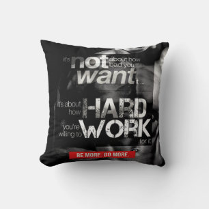 Werkoutmotivatie - werk hard kussen