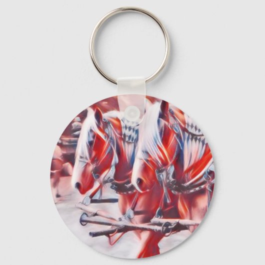 Werkpaarden Sleutelhanger (Voorkant)