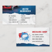 werkplaats | Automatische services | Visitekaartje (Voorkant / Achterkant)