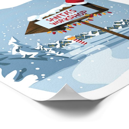 werkplaats van santa poster (Hoek)