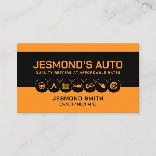 werkplaats voor automatisch herstel visitekaartje (Voorkant)