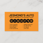 werkplaats voor automatisch herstel visitekaartje (Voorkant)