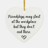 Werkplek Vriendschappen Keramisch Ornament (Voorkant)
