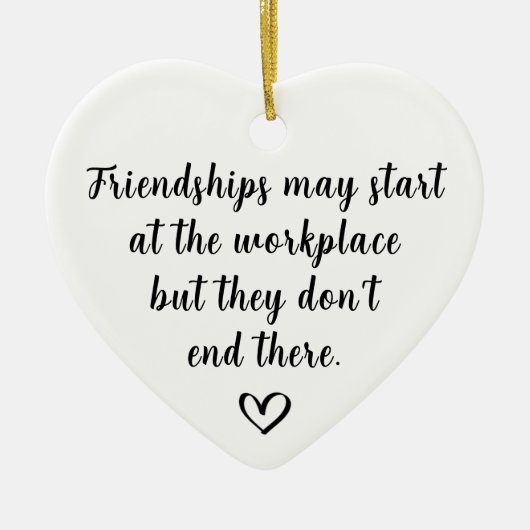 Werkplek Vriendschappen Keramisch Ornament (Voorkant)