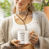 Werkplek Wits Modern Birthday Banter voor College Tweekleurige Koffiemok