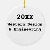 Werkplekwaardering Bedankt Business Keramisch Ornament (Achterkant)