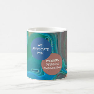 Werkplekwaardering blauwe Gem-Kantoor-werkplek Koffiemok