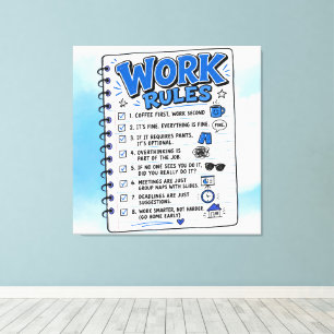 Werkregels Muur Kunst Omwikkeld Canvas (Glans) Afdruk