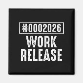 Werkrelease 2026 Funny Coding Engineer Pensioen Magneet (Voorkant)