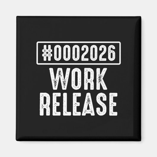Werkrelease 2026 Funny Coding Engineer Pensioen Magneet (Voorkant)