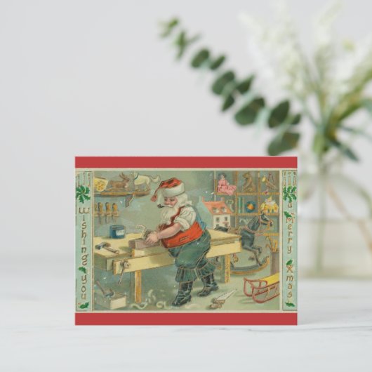 werkshop — Kerstman Briefkaart (Staand voorkant)