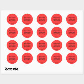 Werkslogan Ronde Sticker (Vel)