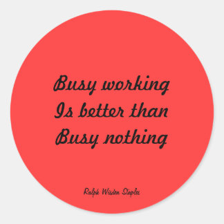 Werkslogan Ronde Sticker