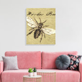 Werkster Bijen Insect Illustratie Antiek Canvas Afdruk (Insitu (Woonkamer))
