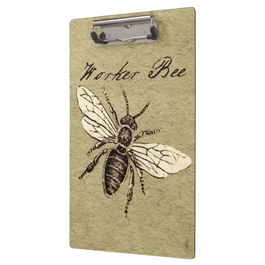  Werkster Bijen Insect Illustratie Antiek Klembord (Links)