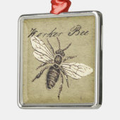  Werkster Bijen Insect Illustratie Antiek Metalen Ornament (Links)