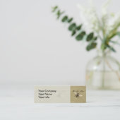  Werkster Bijen Insect Illustratie Antiek Mini Visitekaartje (Staand voorkant)