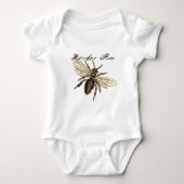  Werkster Bijen Insect Illustratie Antiek Romper (Voorkant)
