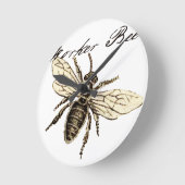 Werkster Bijen Insect Illustratie Antiek Ronde Klok (Hoek)