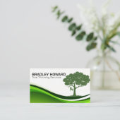 werkster die boom snoeit visitekaartje (Staand voorkant)