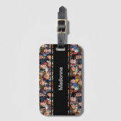 Werkstress zwart bagagelabel (Voorkant (verticaal))