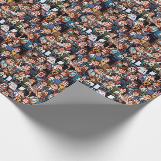 Werkstress zwart cadeaupapier (Hoek)