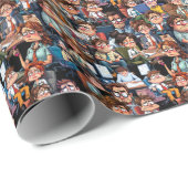 Werkstress zwart cadeaupapier (Rol Hoek)