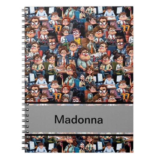 Werkstress zwart notitieboek (Voorkant)