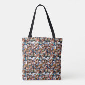 Werkstress zwart tote bag (Achterkant)