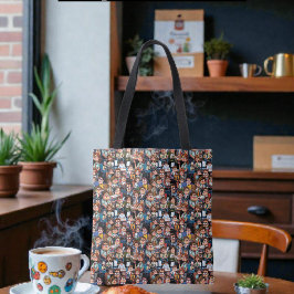 Werkstress zwart tote bag