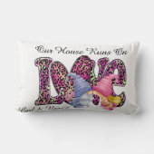 Werkt aan liefde, Gnome Couple personaliseert Lumb Kussen (Achterkant)