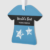 Werkt Best YOUTH PASTOR Blue met Star A01 Ornament (voorkant)