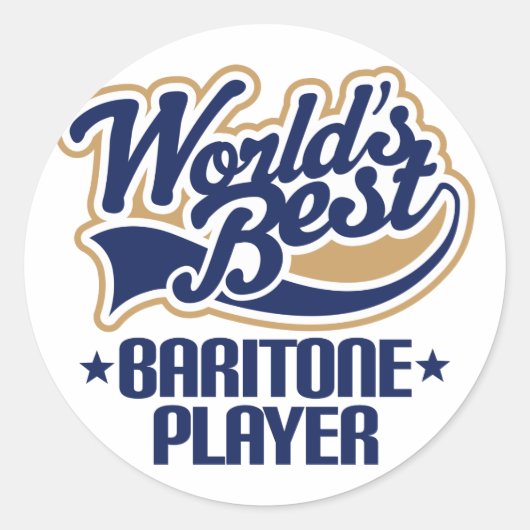 Werkt beste Baritone Player-cadeau Ronde Sticker (Voorkant)