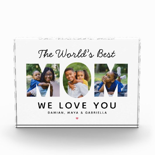 Werkt Beste Collage voor aangepaste moeders Fotoblokken (Voorkant)