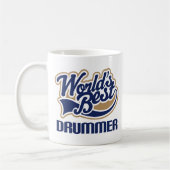 Werkt beste drummer Gift Idea Koffiemok (Links)