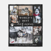 Werkt beste hond Mam schildert Manuscript 7 Foto Fleece Deken (Voorkant)