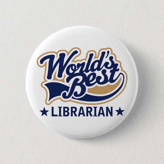 Werkt beste Librarian Gift Ronde Button 5,7 Cm (Voorkant)