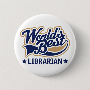 Werkt beste Librarian Gift Ronde Button 5,7 Cm