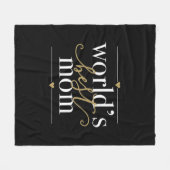Werkt beste Mam Black en Gold Elegant Script Fleece Deken (Voorkant (Horizontaal))